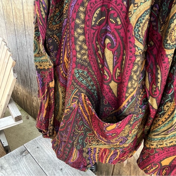 Vintage paisley one button duster - Picture 6 of 7